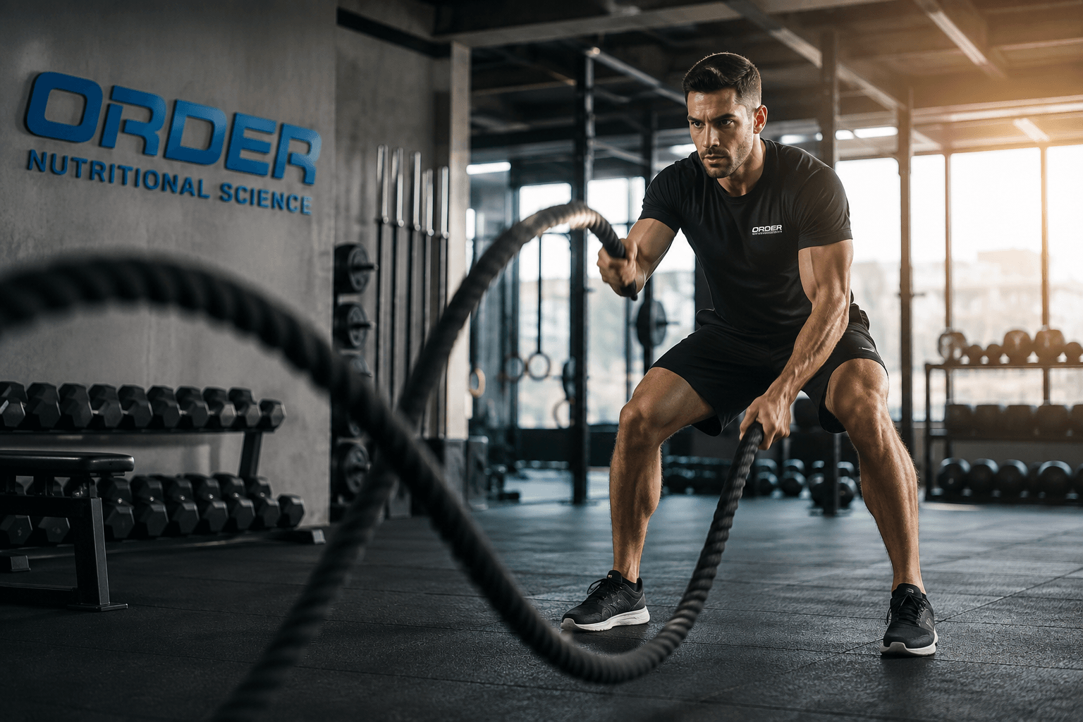 Persona entrenando en el gimnasio — FORCE Pre-Workout